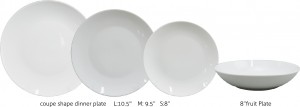 coupe shape dinner plate